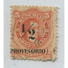 ARGENTINA 1882 GJ 59 ESTAMPILLA USADA U$ 10